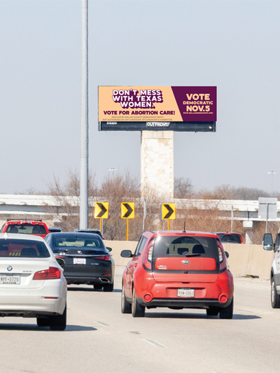 Dallas County Democratic Party out of home advertising
