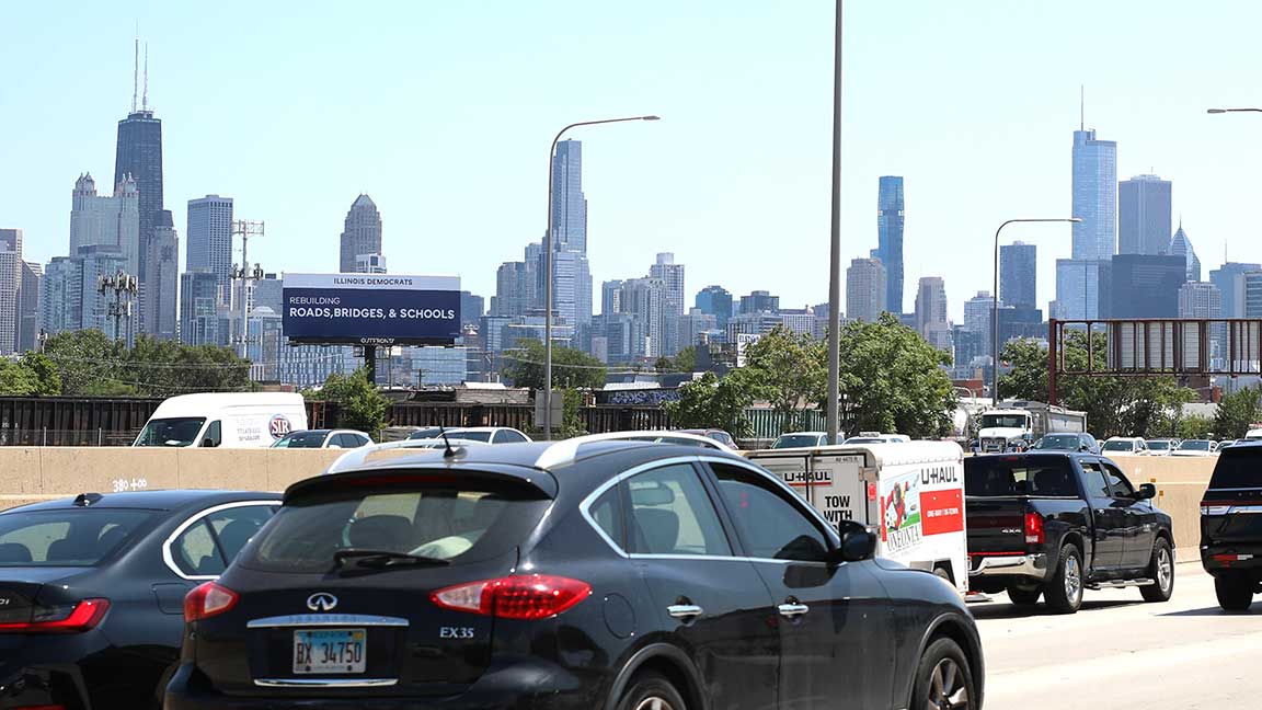 Illinois Democrats billboard in Chicago
