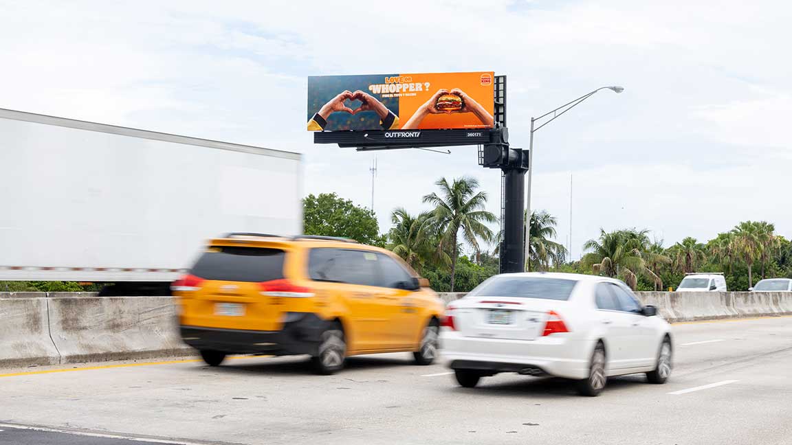 Burger King digital billboard in Miami