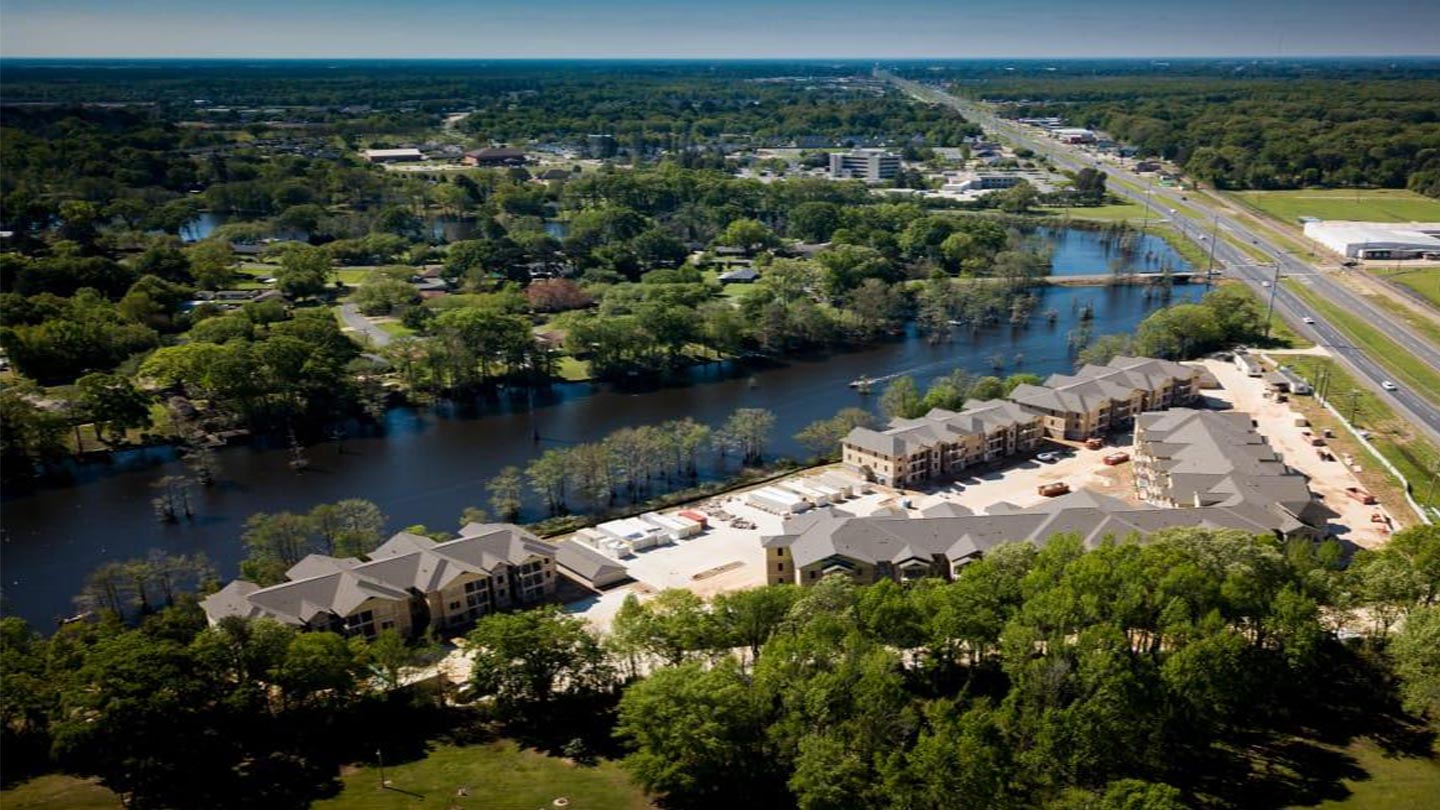 stock photo of highway with water