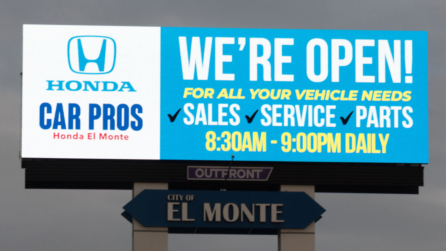 car pros honda el monte bulletin out of home advertising
