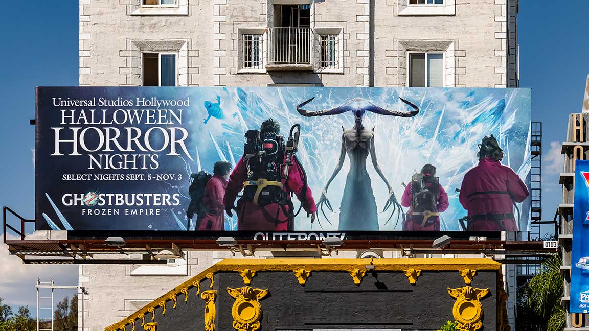 Halloween Horror Nights billboard in Orlando