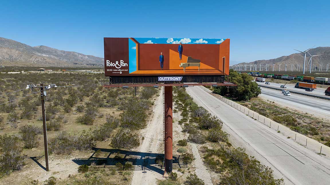 Pan & Polo billboard on I-10 near Coachella