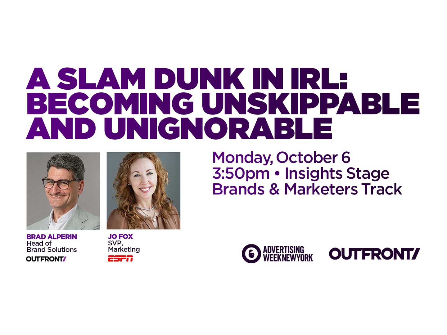 Join OUTFRONT In Real Life at Advertising Week New York & Other Autumn Events