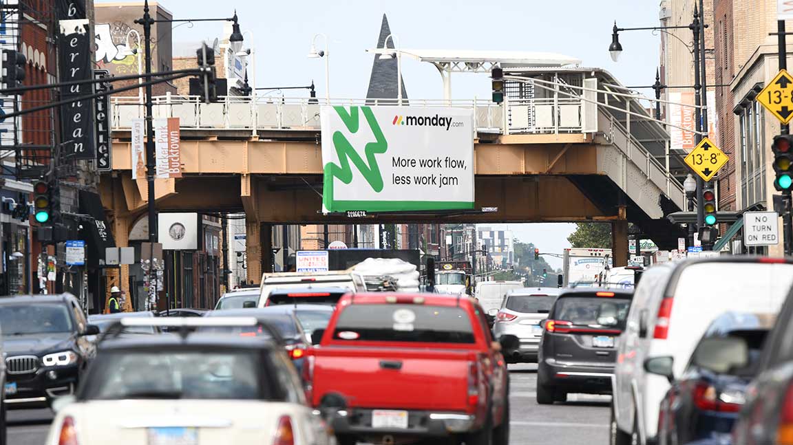 Monday.com billboard in Chicago