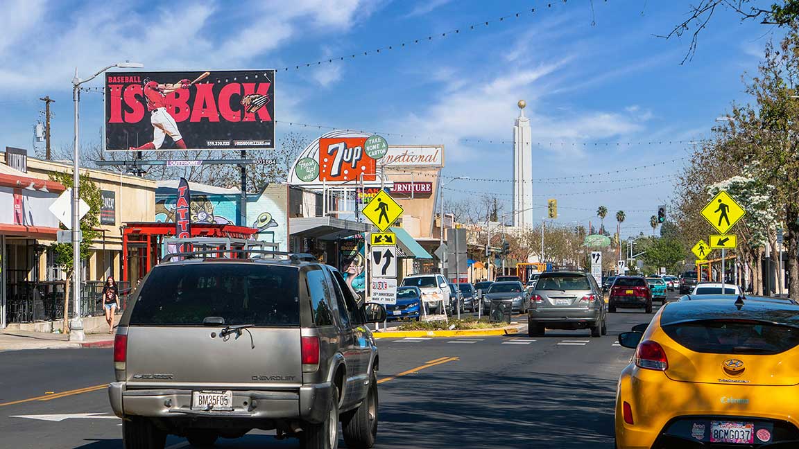 Fresno Grizzlies baseball team advertised on IRL media poster