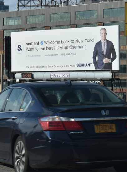 serhant real estate out of home advertising billboard new york city