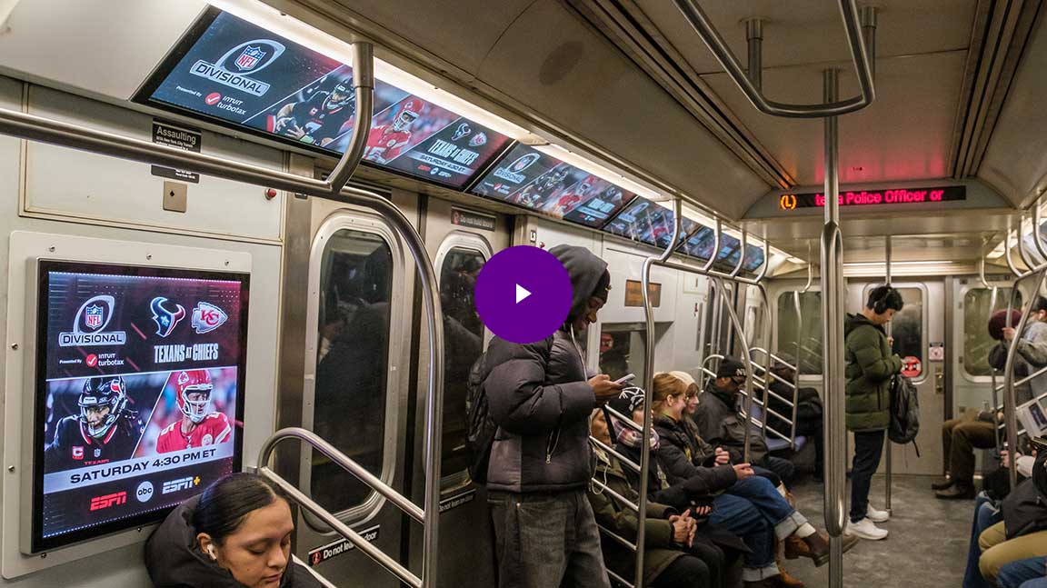 NBA subway DOOH campaign via Livecard MAX