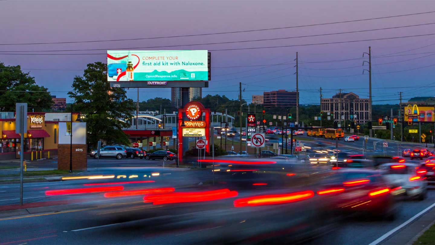 georgia state opioid response digital billboard out of home advertising