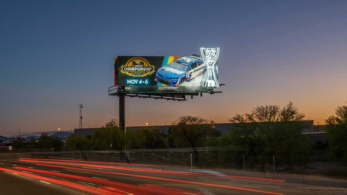 Bulletin for NASCAR Championship with extensions and smoke special effect