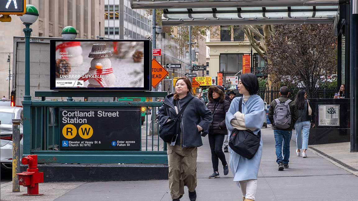 out of home advertising moments in food digital transit nyc