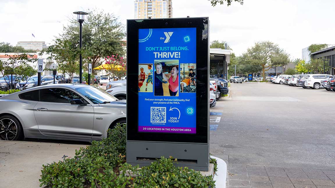 YMCA digital kiosk in Houston