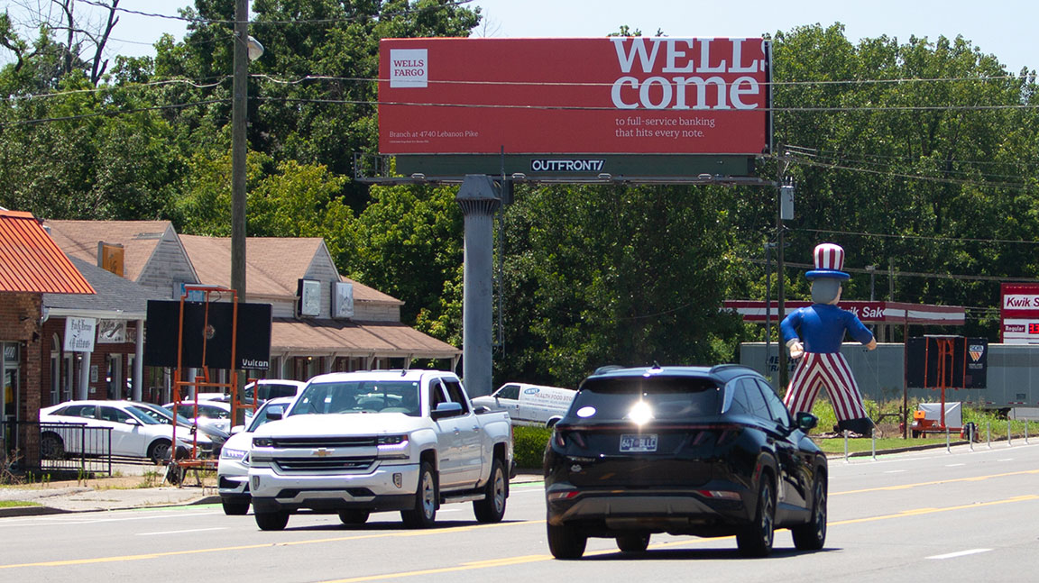 Wells Fargo billboard in Nashville