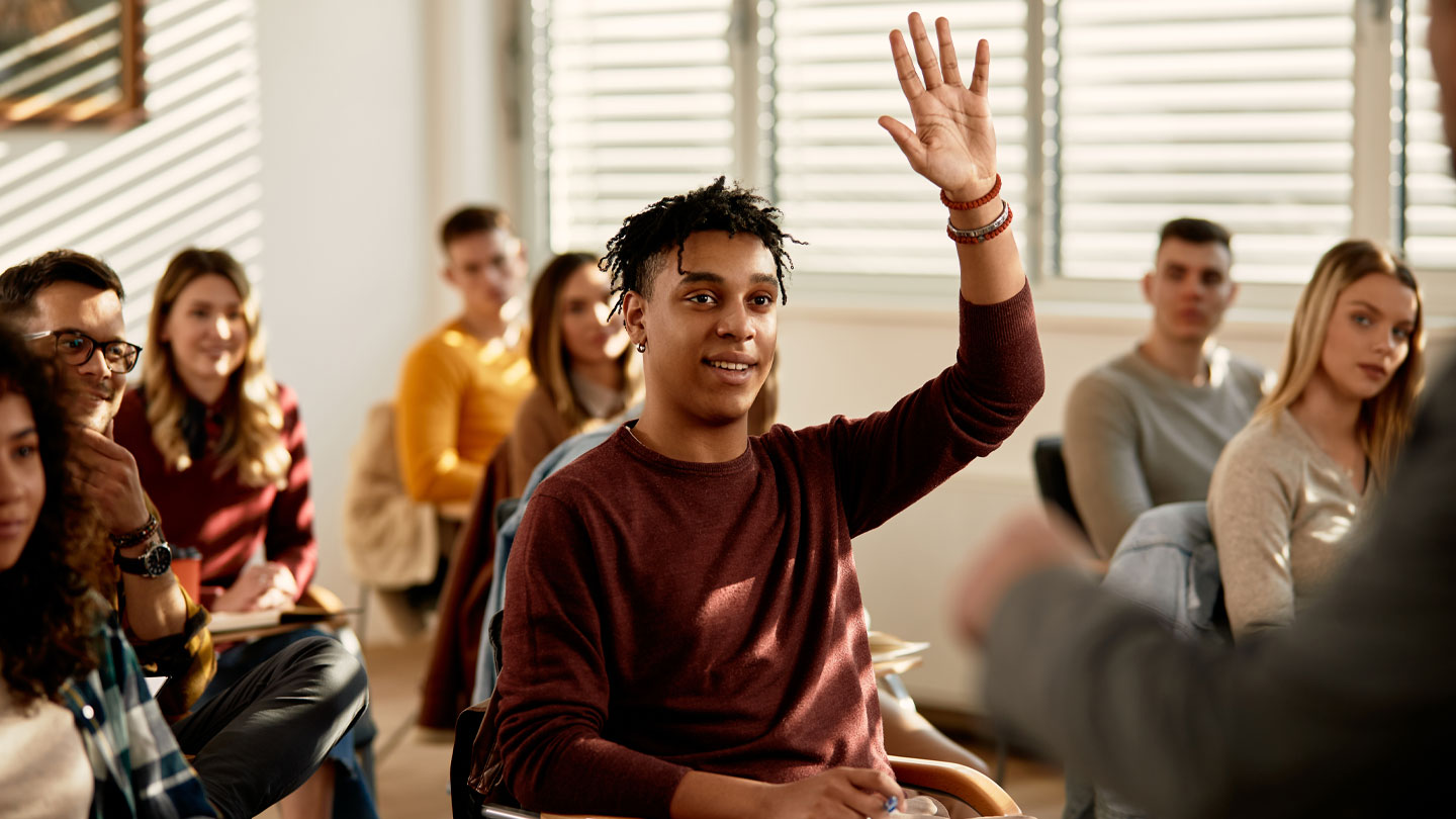 stock image of students