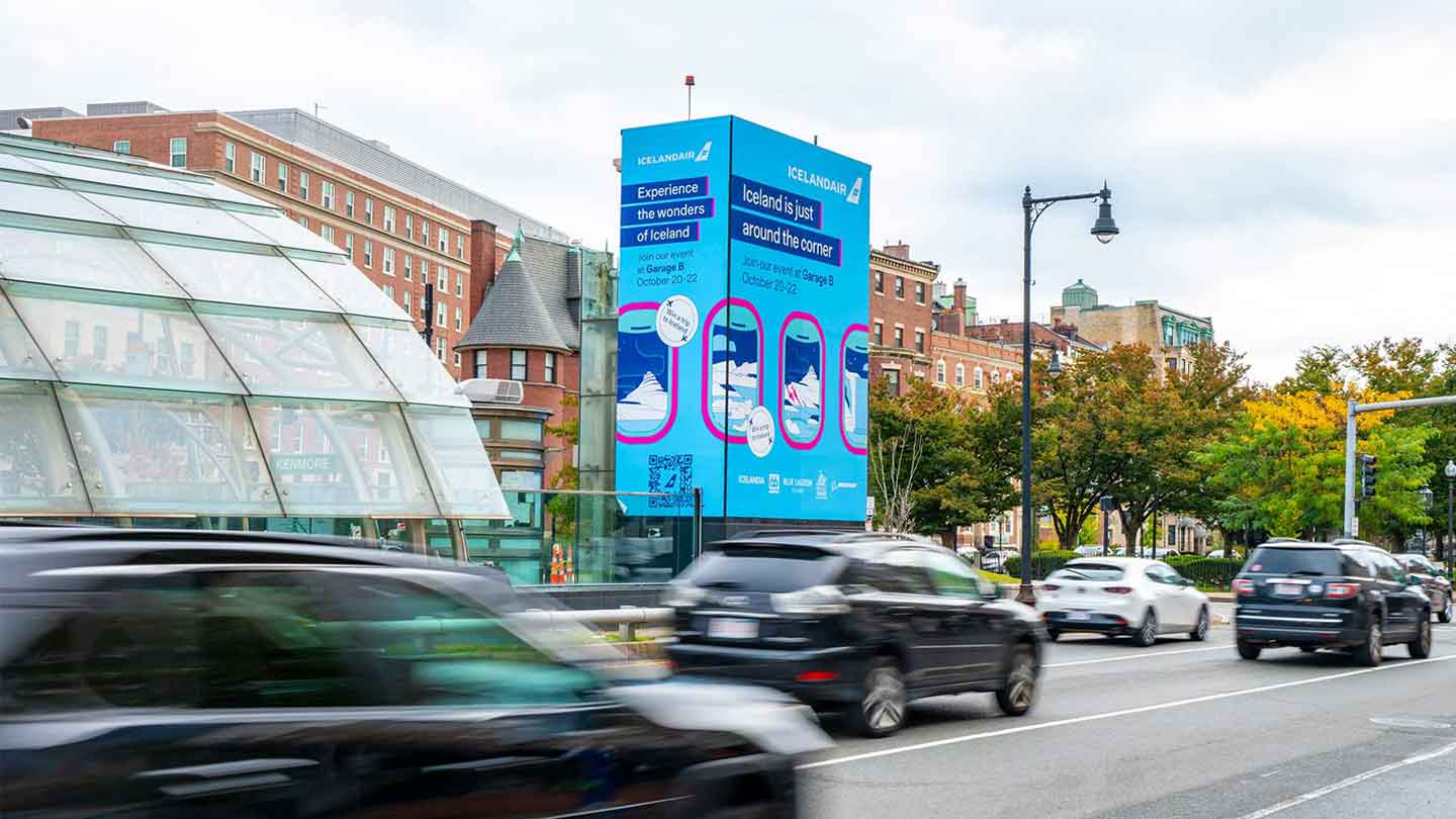 out of home advertising boston icelandair