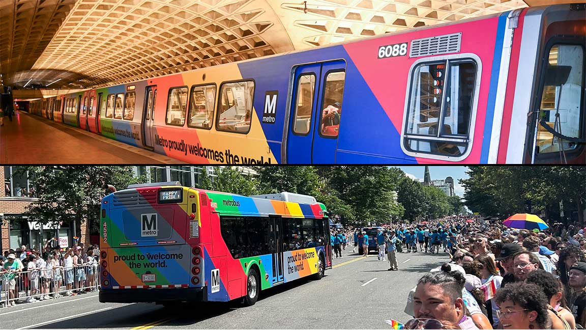 Exterior wraps on WMATA Metrorail and Metrobus