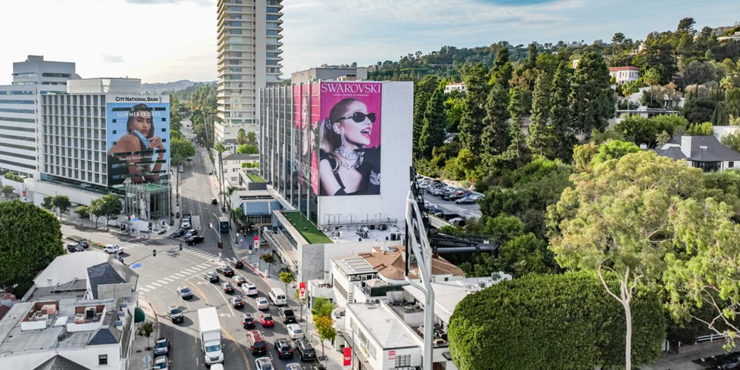 out of home wall advertising swarovski