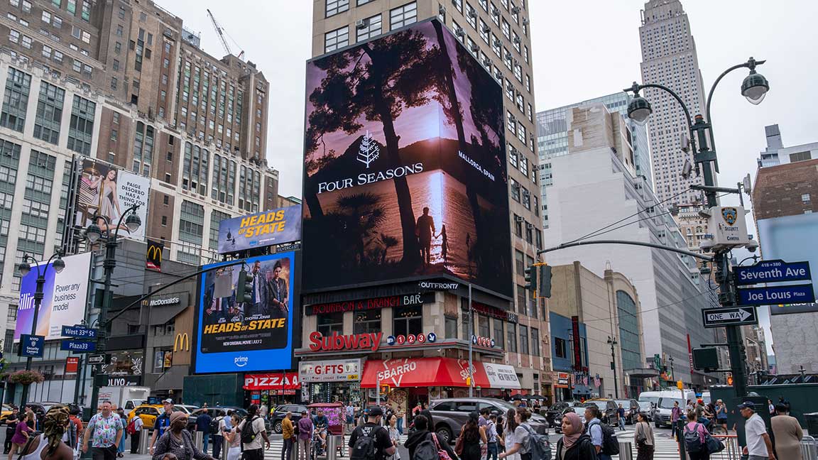 Four Seasons Hotels DOOH ad on Penn Digital