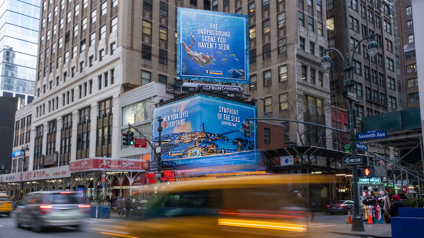 outfront digital out of home advertising royal caribbean new york city