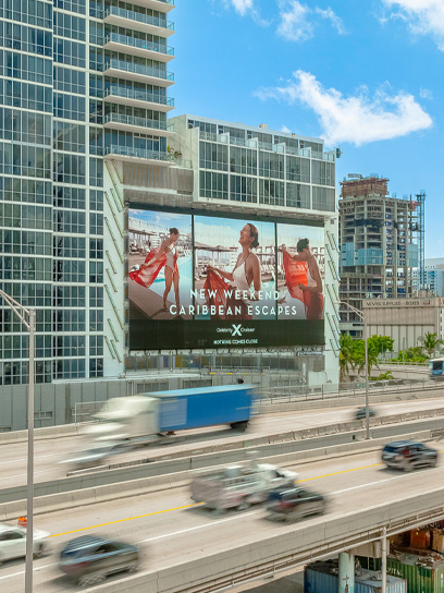 out of home billboard advertising miami florida celebrity cruises