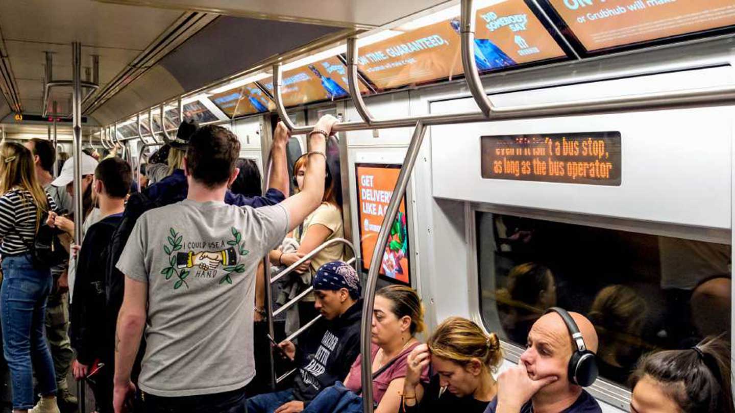 grubhub transit out of home advertising