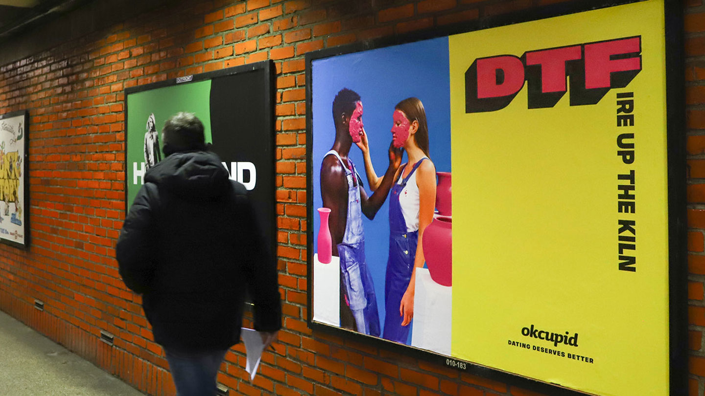 out of home billboard poster advertising okcupid