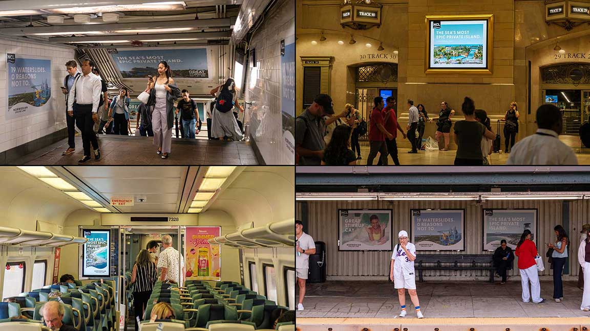 Norwegian Cruise Line transit campaign during U.S. Open
