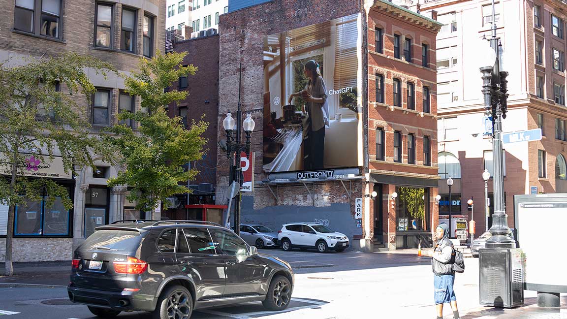 OpenAI ChatGPT wallscape in New York