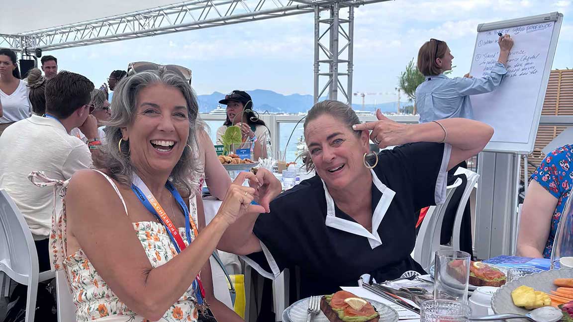 Kristen Cavallo and Susan Credle at “IRL for Good” Cannes Lions workshop
