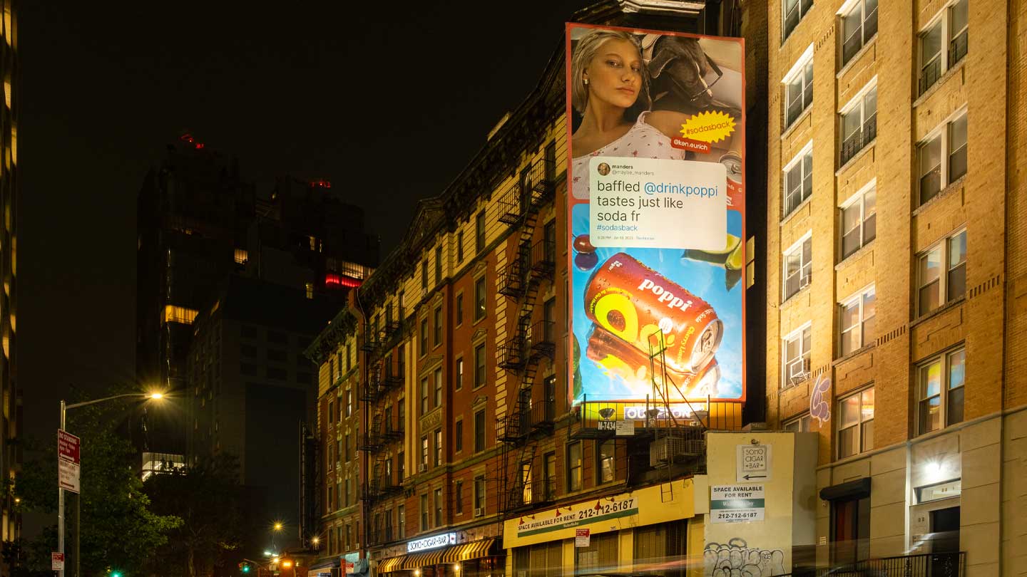 out of home advertising poppi case study new york