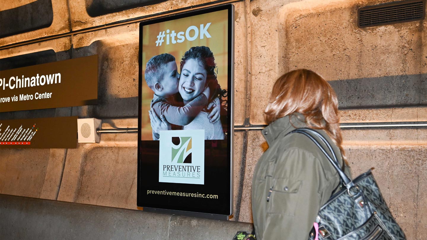 digital liveboard out of home advertising in washington dc for preventative measures