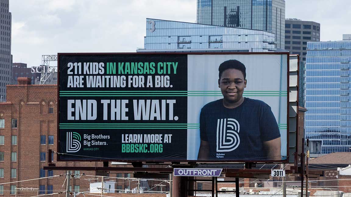 Poster billboard for Big Brothers Big Sisters Kansas City