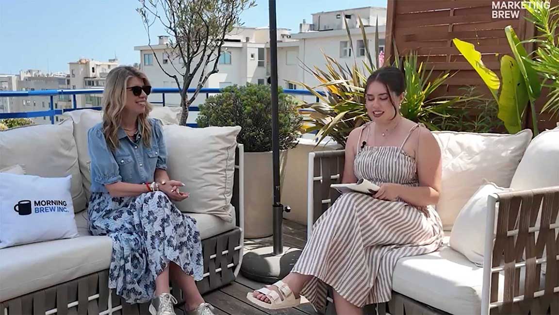 Stacy Minero with Marketing Brew’s Kelsey Sutton