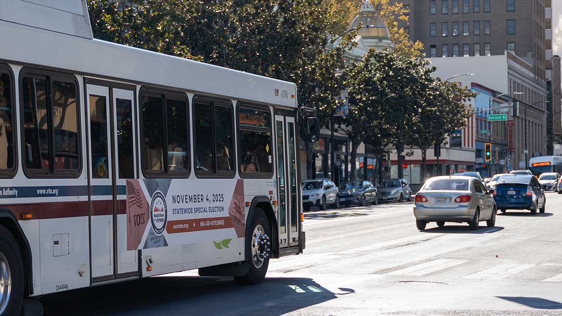 Bus media for Alameda County Registrar of Voters campaign