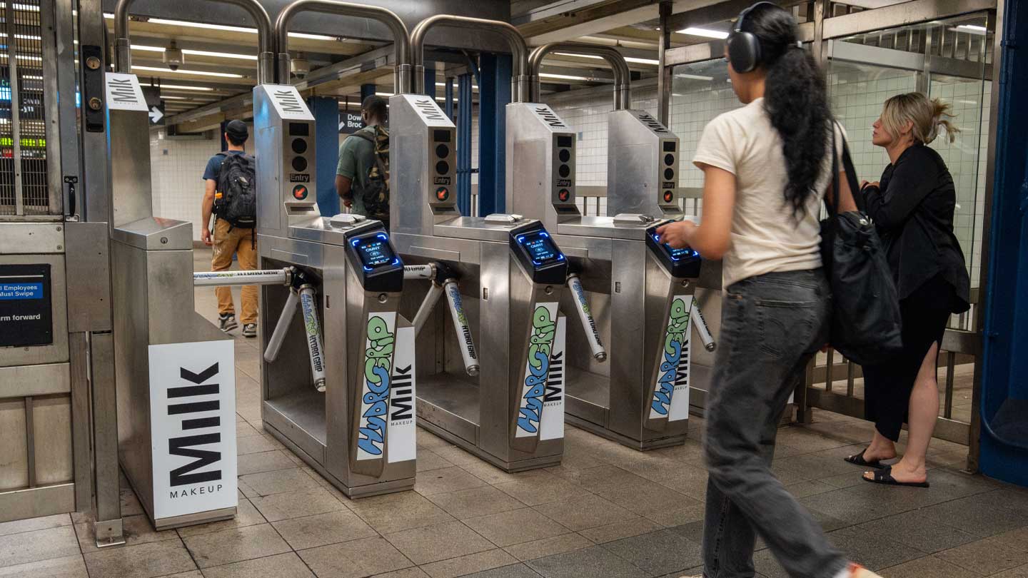 out of home transit advertising milk makeup new york city