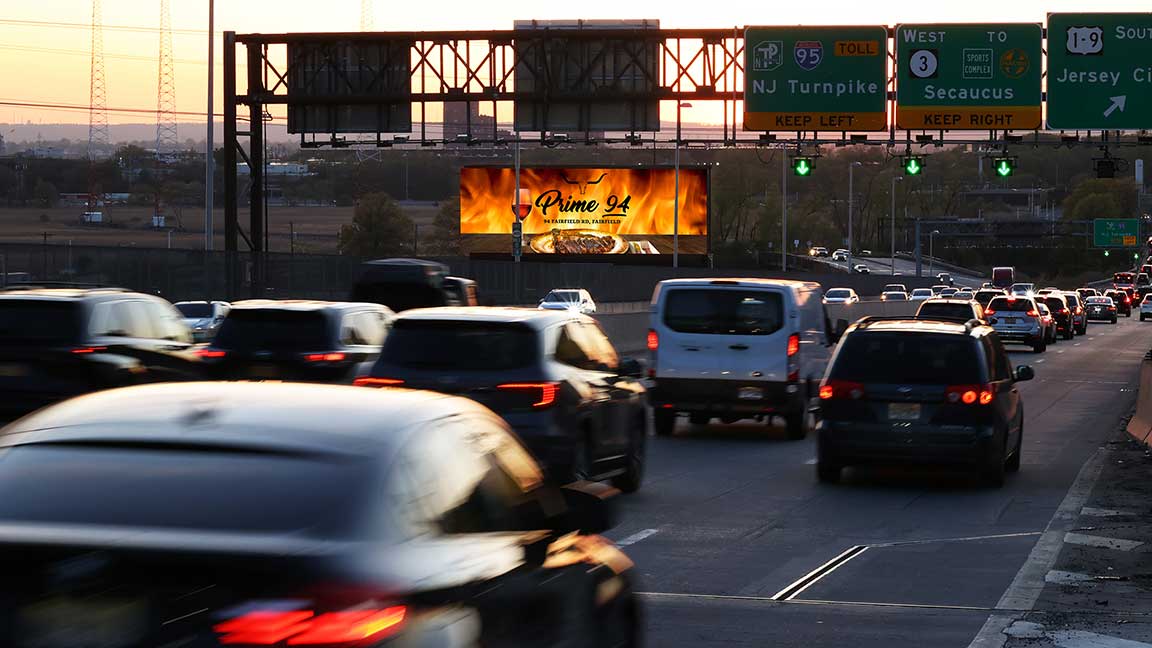 Prime 94 digital billboard in New Jersey