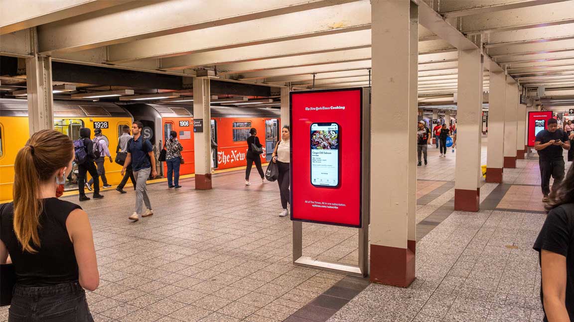 out of home transit shelter advertising new york city