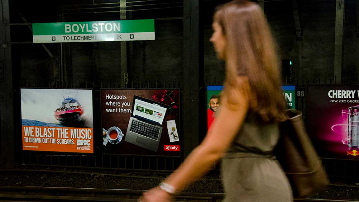 Boston Harbor Cruise subway poster IRL advertisement