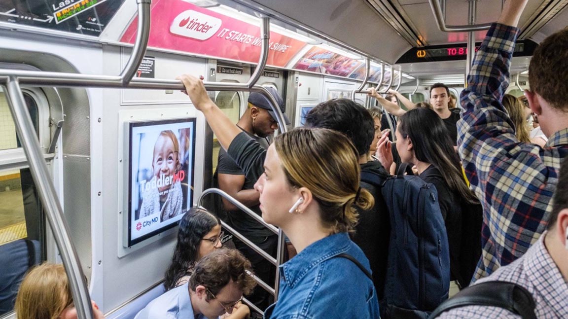 Subway interior media