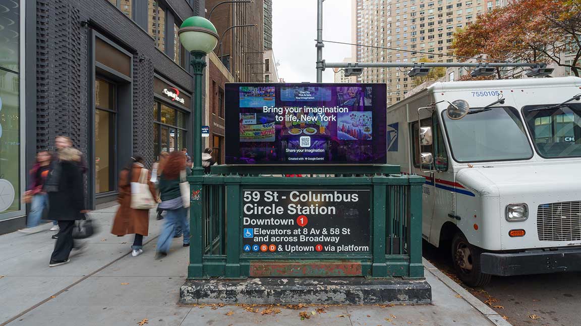 Google DeepMind x OUTFRONT - “Imagine If” on Video Urban Panel in NYC