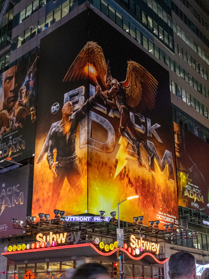 out of home digital billboard advertisement int times square new york city