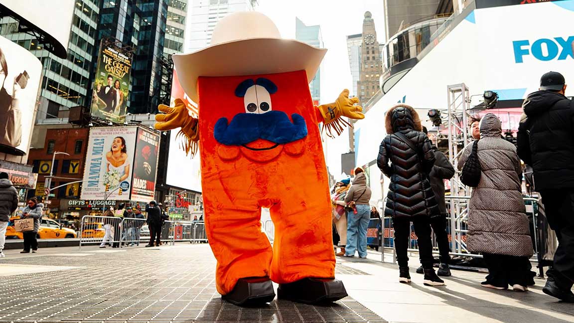 RODEOHOUSTON mascot Howdy in Times Square