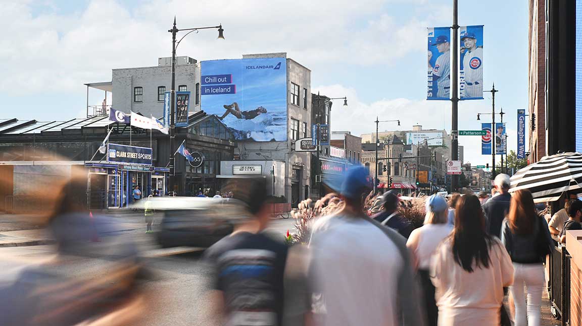 Icelandair wallscape in Chicago