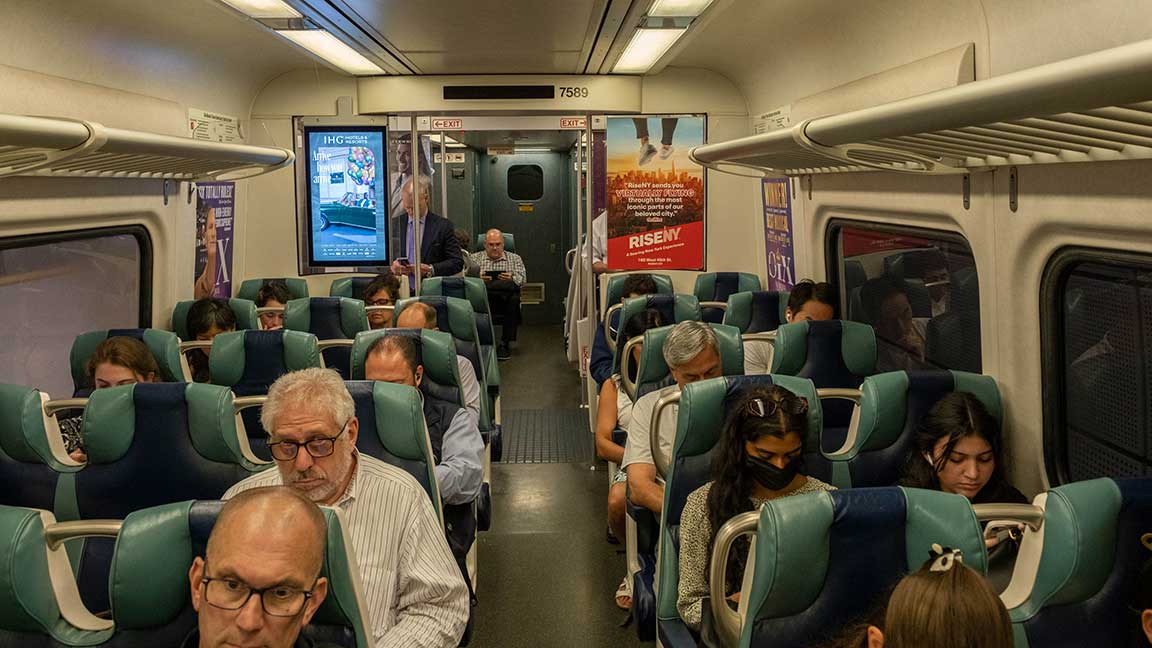 New York City commuter rail advertising on Long Island Rail Road