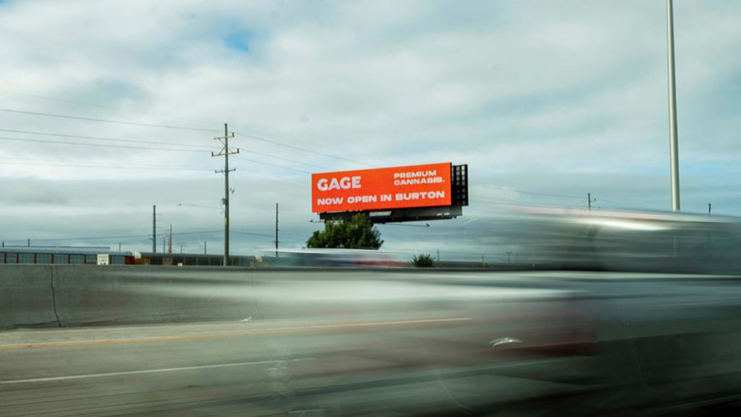 gage cannabis billboard out of home advertising in detroit