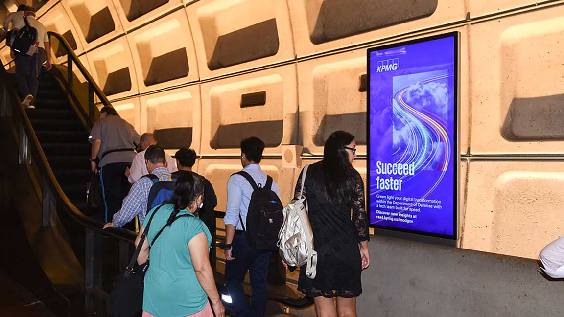 KPMG Digital Liveboard at WMATA Metrorail station