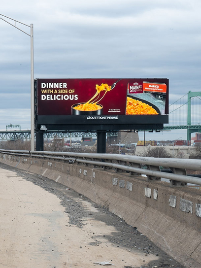 resers fine food baked macaroni and cheese billboard out of home advertising