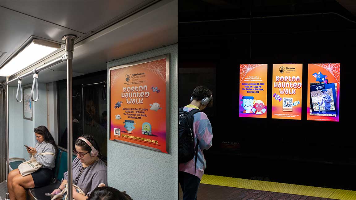 Shriners Hospital campaign in Boston subway