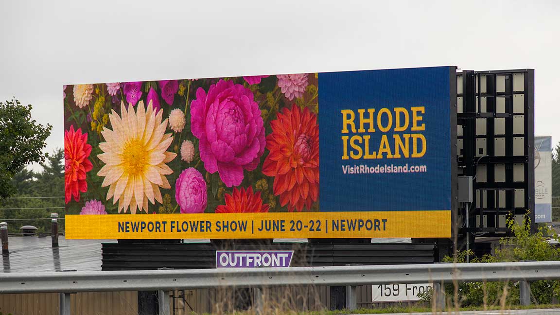 Visit Rhode Island digital billboard
