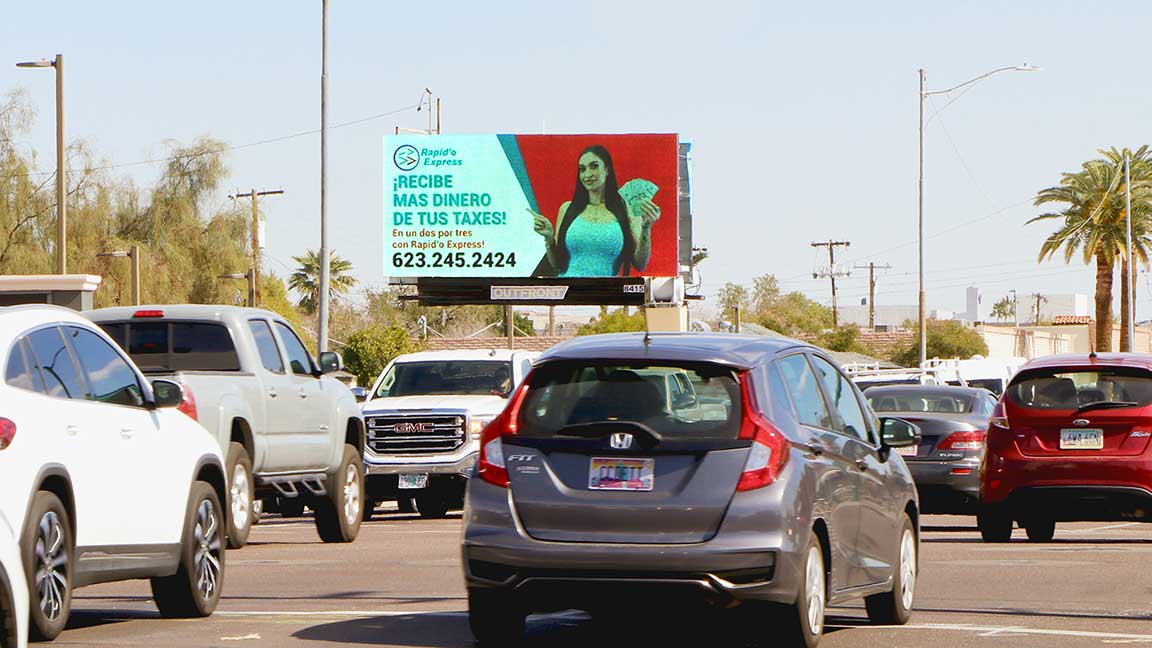 Digital poster out of home advertisement in Phoenix